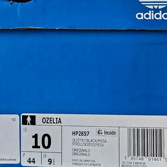 ADIDAS ORIGINALS Ozelia Men's Sneakers Olive Strara Mesa Black - Picture 8 of 11